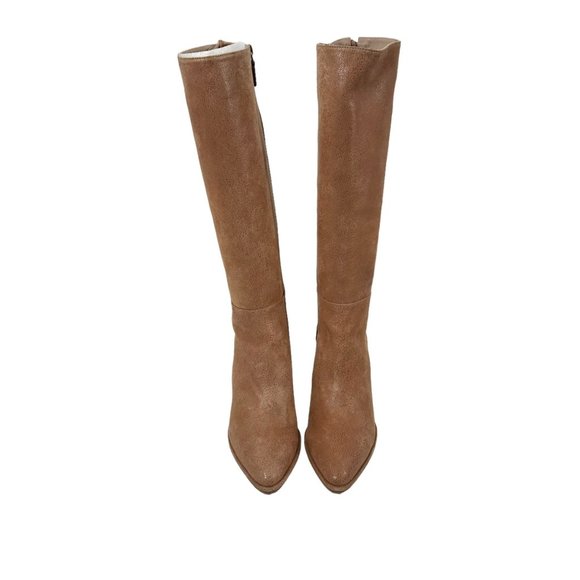 NWB Stuart Weitzman Hattie Suede Leather Heeled Knee High Boots - Picture 6 of 11